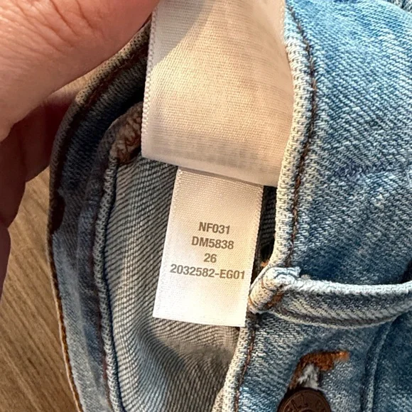 Madewell High-Rise Denim Jean Shorts - Raw Hem - Size 26 - Picture 5 of 9